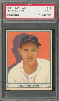 1941 Play Ball #14 Ted Williams – PSA EX 5